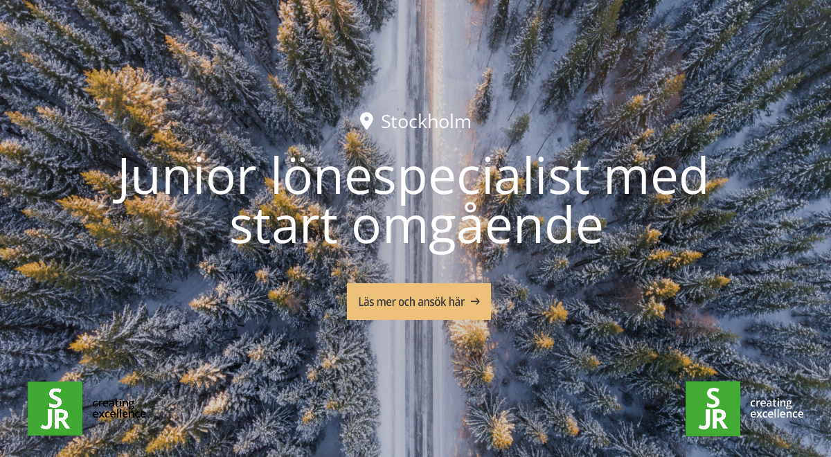 Sjr Grad Junior lönespecialist med start omgående - SJR