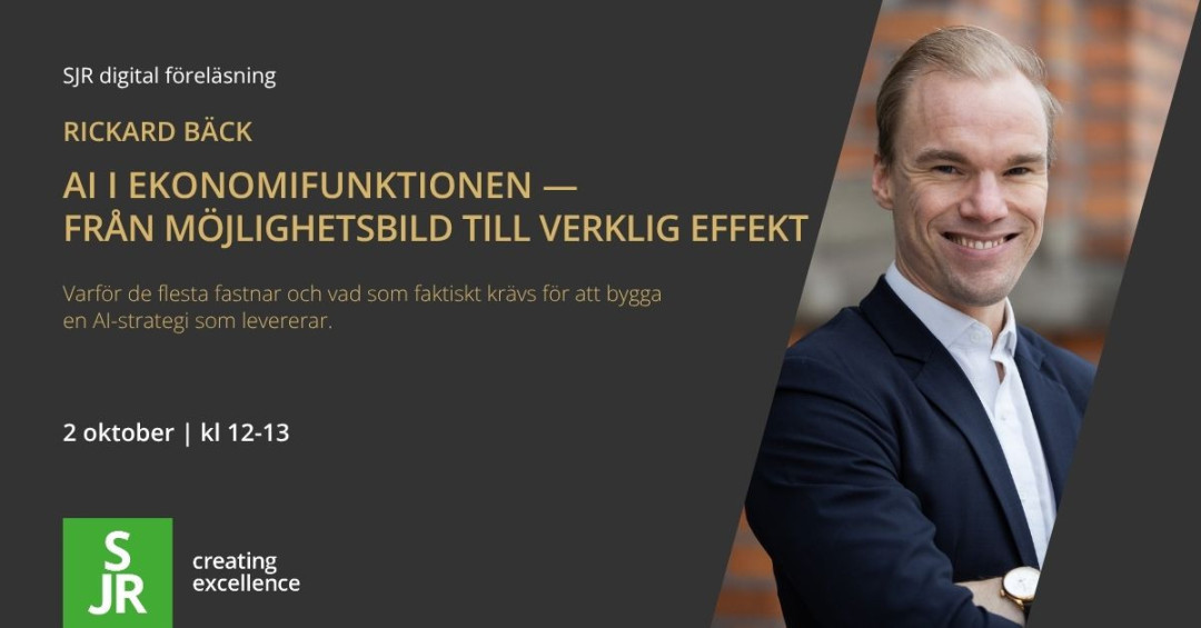 Rickard Bäck AI ekonomifunktionen föreläsning SJR